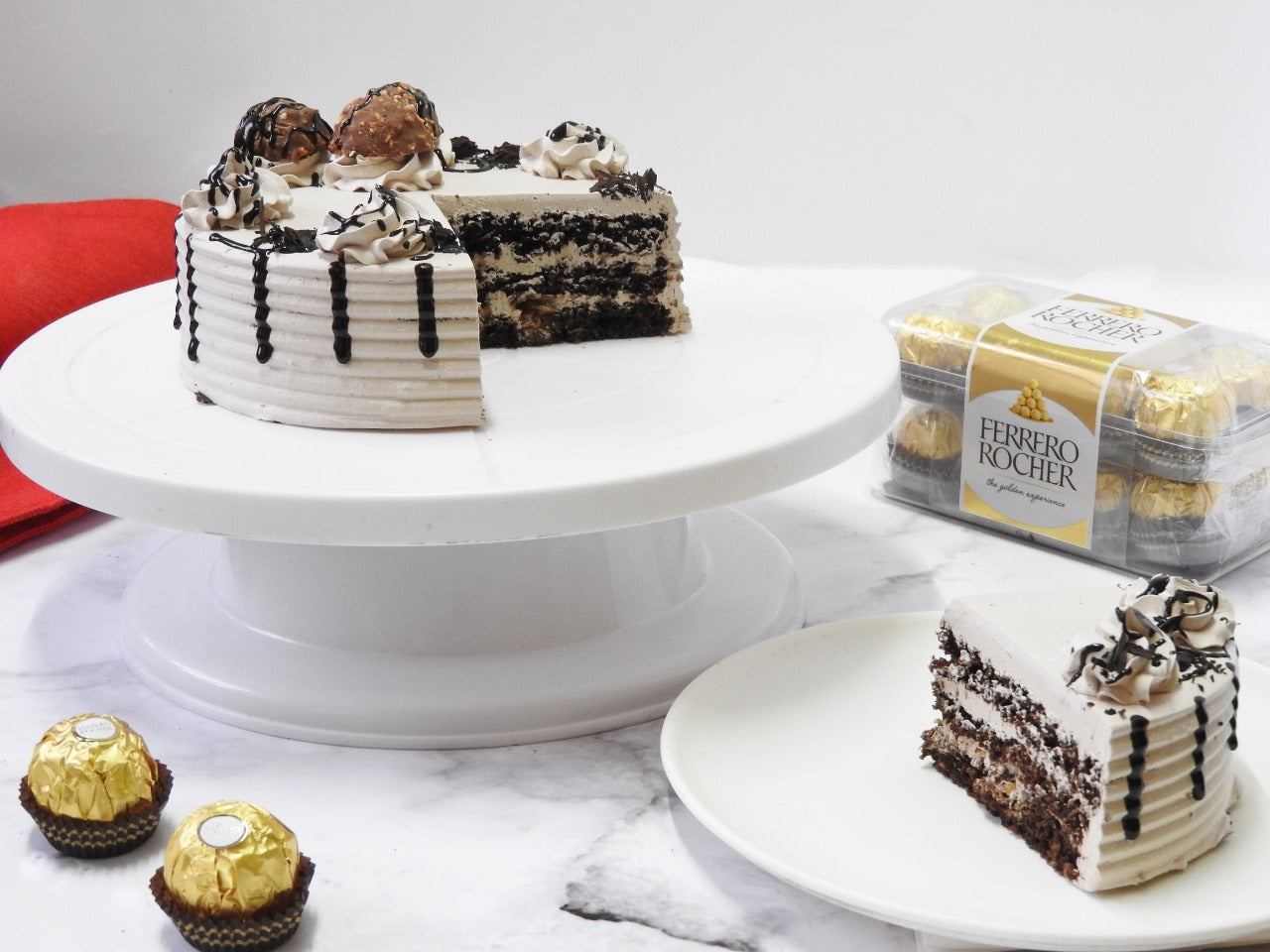 Ferrero Rocher Cake Mille Crust Bakery, Trivandrum